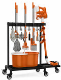 Broom Holder Cleaning Supplies Organizer with Mop Hanger and Vacuum Storage