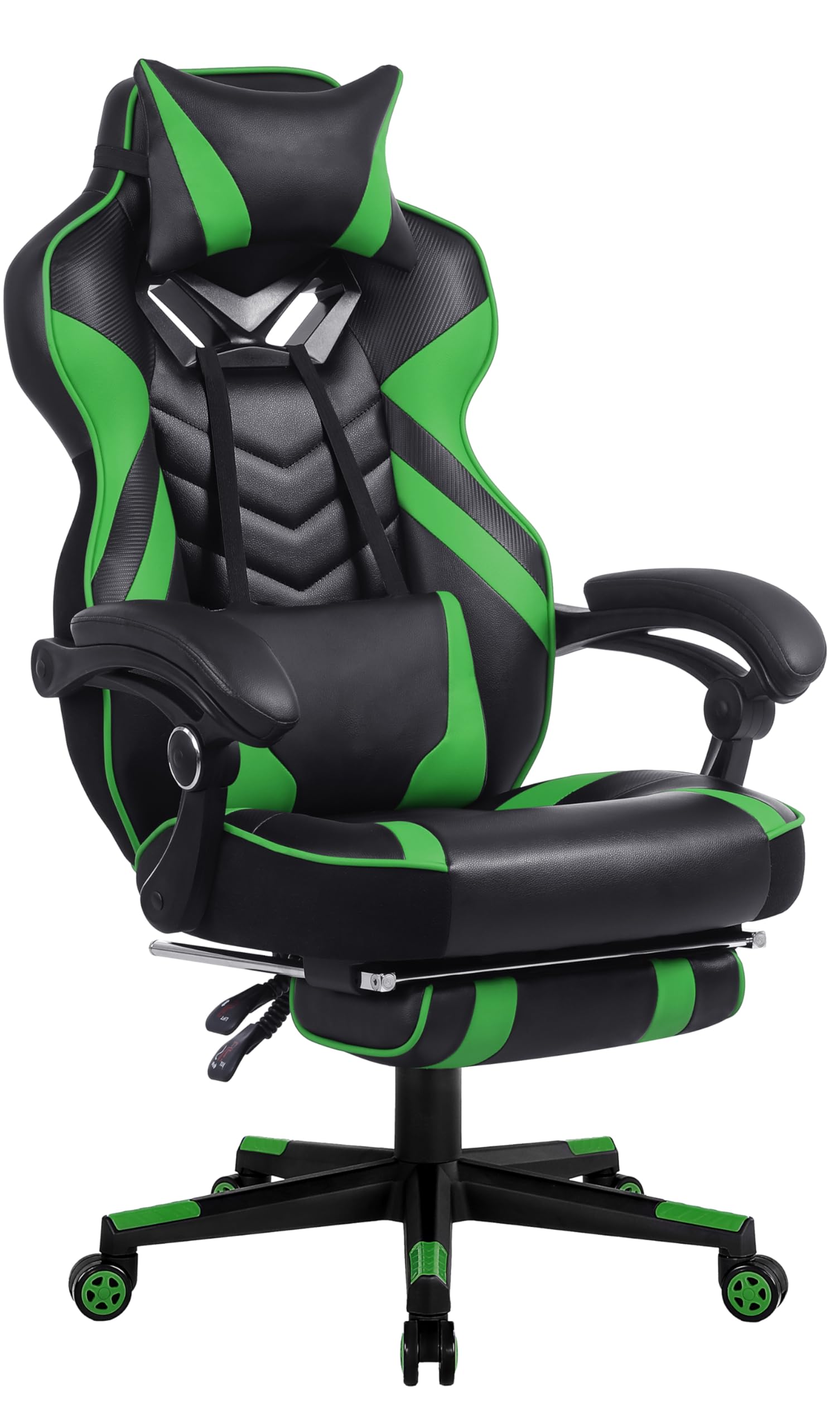 Gaming Chair for Adults,Computer Chair with High Back,Big and Tall Gaming Chairs with Footrest and Massage,Reclining Gamer Chair