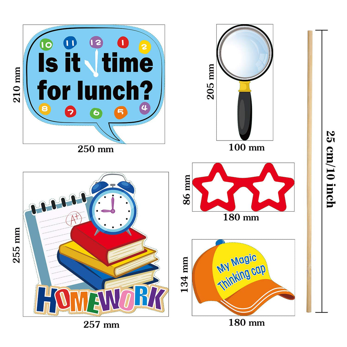 24 Sets Back To School Photo Booth Props Kit - First Day Of School Camera Props Kit Party Supplies For Kids And Adults