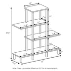 Furinno Turn-N-Tube 4-Tier Design Display Rack, Espresso/Black