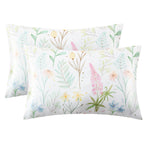 Exq Home Satin Pillowcase For Hair And Skin Queen - Multicolor Printed Flower Silk Pillowcase 2 Pack 20X30 Inches - Satin Pillow