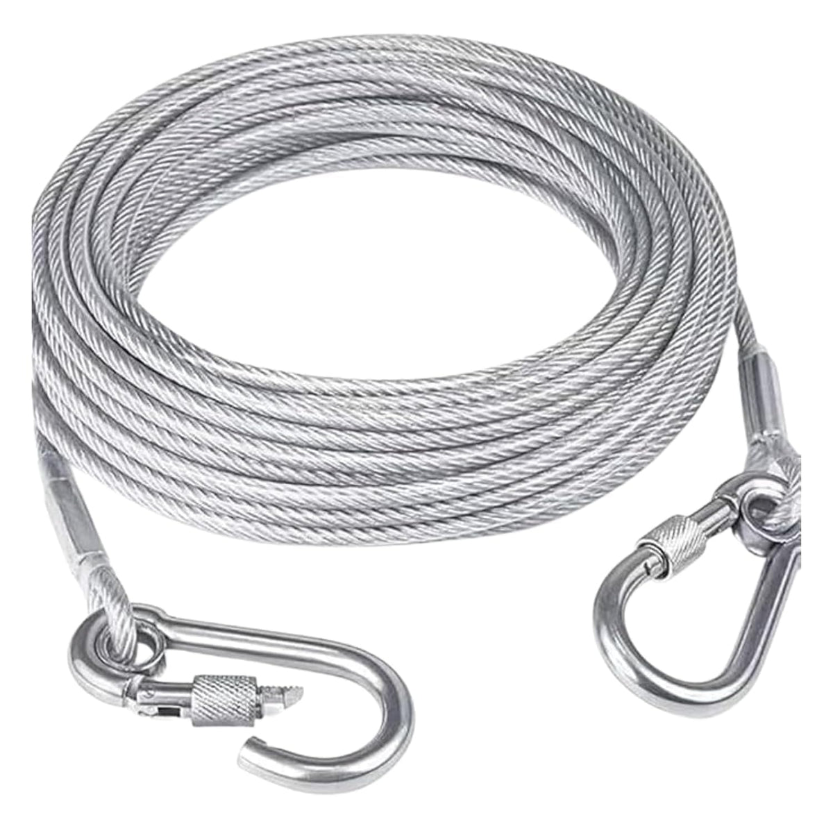 Klimet Heavy Duty Clothes Drying Rope With Hooks | Stainless Steel Clothesline For Balcony Travel Camping & Home Use | Rust Resi