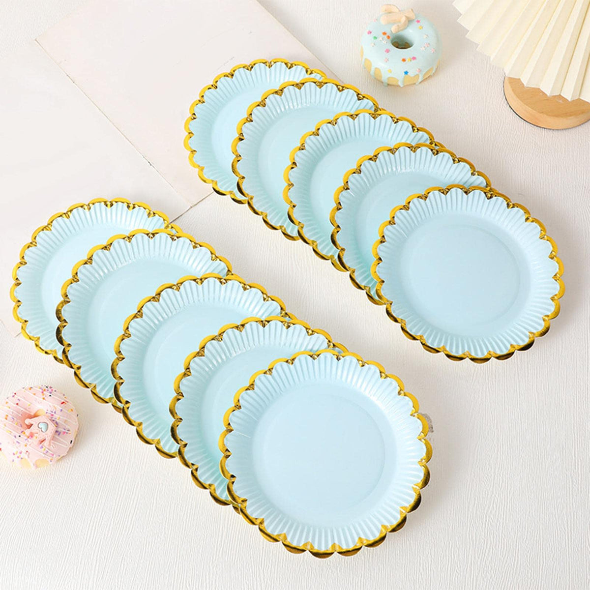 Trendynest 50 Pieces Party Supplies Tray Paper Plates Tableware Set For Party Events | Home & Garden | Greeting Cards & Party Su