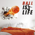 Gersoniel Basketball Wall Decor 18 x 38 Inch 3D Self Adhesive Removable Basketball Wall Decal Stickers for Boys Bedroom Ball is 