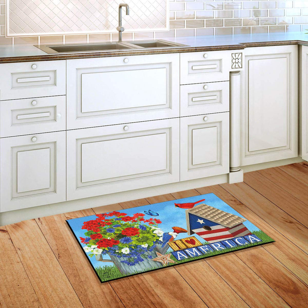 Briarwood Lane I Love America Patriotic Doormat Indoor Outdoor 30' X 18'