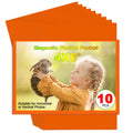 CHUNNIAO Orange Magnetic Picture Frame 4X6 for Refrigerator 10 Pack,Photo Magnets Sleeves