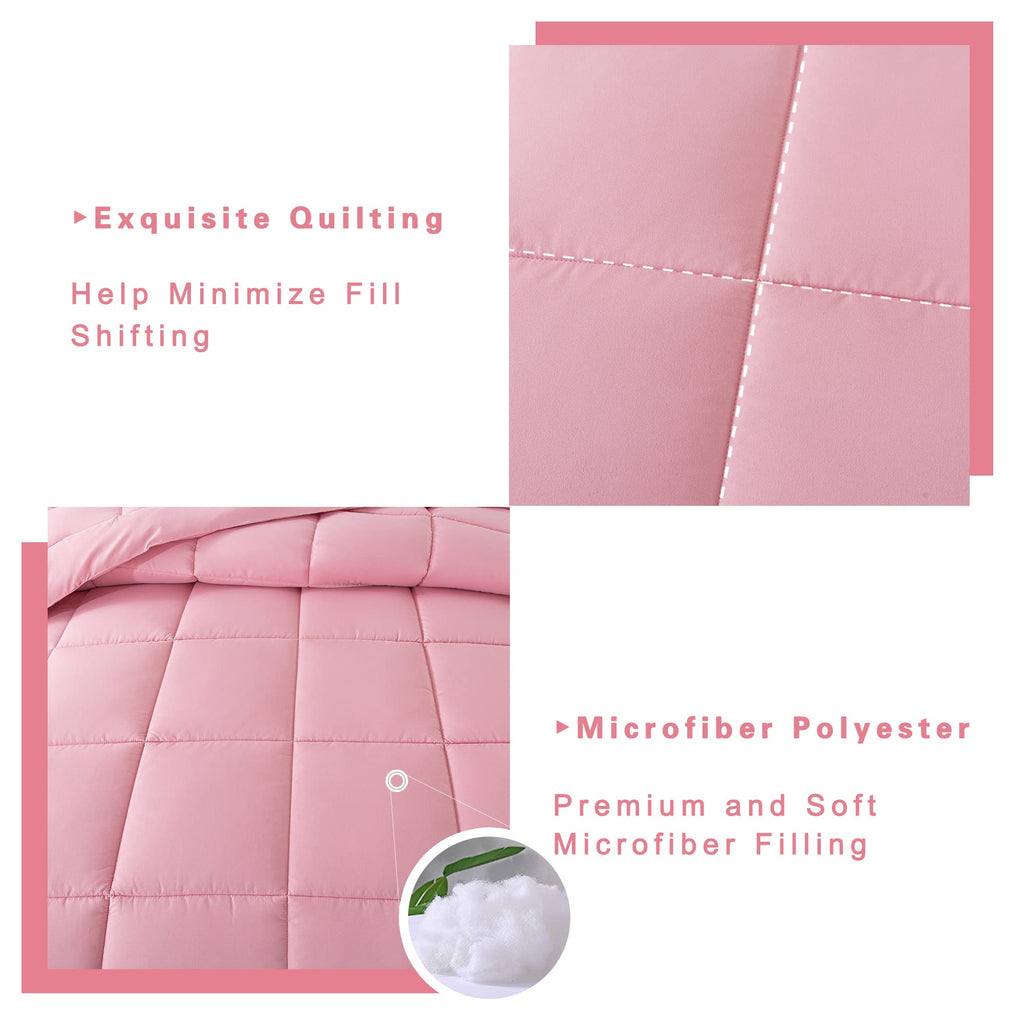 Downcool Queen Comforter Set -All Season Bedding Comforters Sets With 2 Pillow Cases-3 Pieces Bedding Sets Queen -Down Alternati