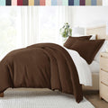 Ienjoy Home Soft Brushed Microfiber Duver Cover Set, Queen, Chocolate