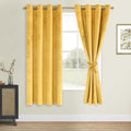 Dwcn Velvet Curtains - 63 Inches Light Blocking Window Drapes For Nursery Bedroom, Living Room, Tieable Solid Grommet Curtains &