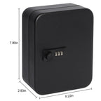 Secure Key Box With Combination Lock, Decaller Key Cabinet Wall Mount Lock Box With 20 Hooks, 7 4/5' X 6 1/5' X 2 4/5'