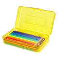 Tamaki 1 Pack Plastic Pencil Box Large Capacity Pencil Boxes Clear Boxes With Snap-Tight Lid Stackable Design And Stylish Office