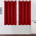 Lemomo Red Thermal Blackout Curtains/52 X 54 Inch/Set Of 2 Panels Room Darkening Curtains For Bedroom
