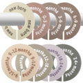 8 Pcs Baby Closet Dividers for Clothes, Round Baby Clothes Organizer, Baby Closet Organizer with Clear Size Labels, Fits Most Ro