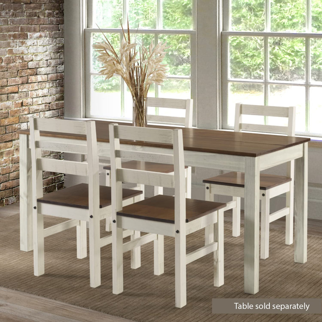 American Furniture Classics Cottage Series Dining Chairs, Distressed White