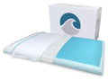 Bluewave Bedding Hyper Slim Max Cool Carbonblue Gel Memory Foam Pillow For Stomach And Back Sleepers - Thin, Flat Design With Ad