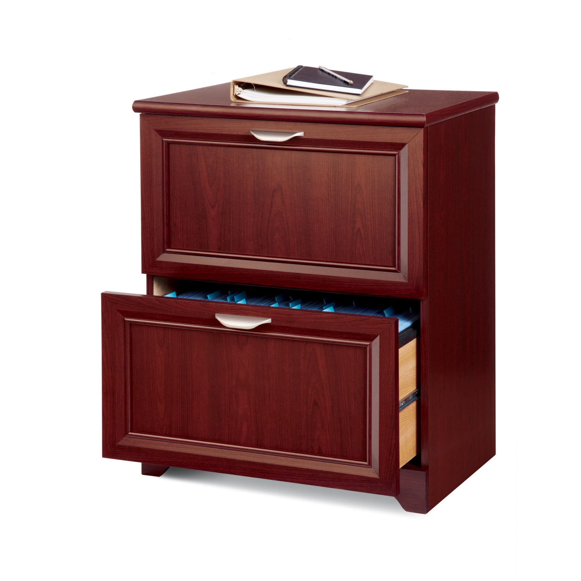 Realspace Magellan 23-1/2W x 16-9/16D Lateral 2-Drawer File Cabinet, Classic Cherry