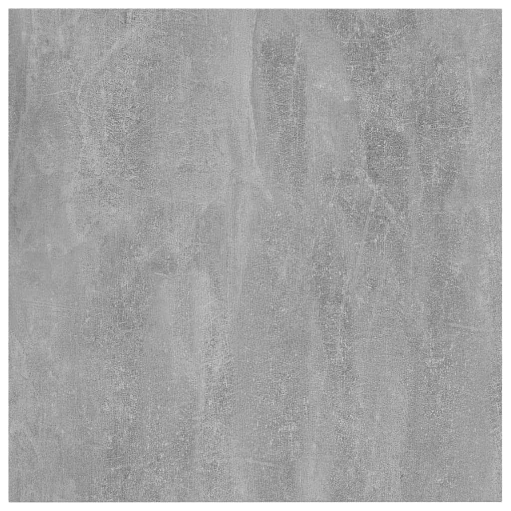 vidaXL Engineered Wood Bookshelf Boards Set of 8, Concrete Gray, Easy to Clean, Multipurpose Furniture Panel, 15.7"x15.7"x0.6"
