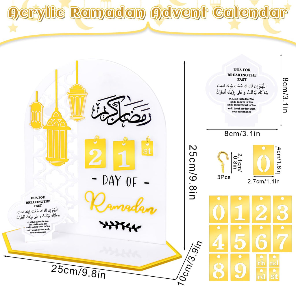 Selftek Ramadan Advent Calendar, Diy Countdown Calendars Decorations For Home, 30 Days Til Eid, Ramadan G-Ift For Kids, Ramadan