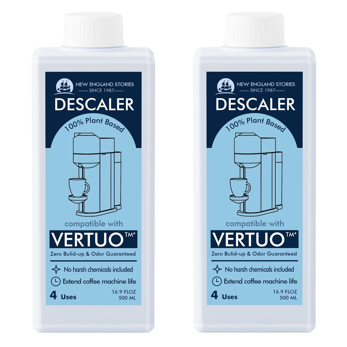 Nespresso Compatible Descaling Kit, Total 8 Uses, Eco-Friendly Formula to Clean Coffee Machine, Vertuoline Compatible Descaling 