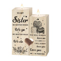 SteadStyle Sister Gifts for Sister, Heart Shaped Candle Holders Gifts for Sister, Sister Birthday Gifts from Sister, Best Sister