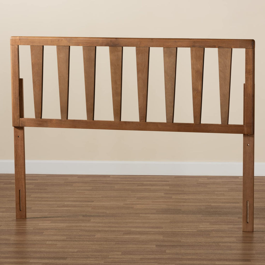 Baxton Studio Duncan Modern and Contemporary Ash Walnut Finished Wood Queen Size Headboard