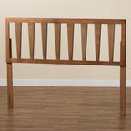 Baxton Studio Duncan Modern and Contemporary Ash Walnut Finished Wood Queen Size Headboard