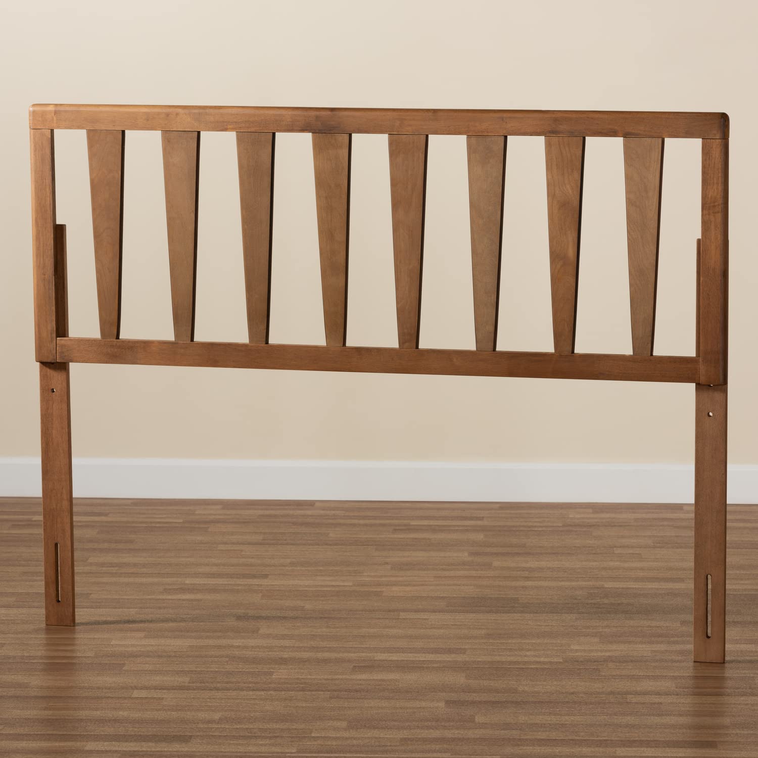 Baxton Studio Duncan Modern and Contemporary Ash Walnut Finished Wood Queen Size Headboard