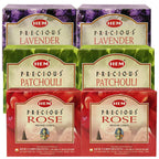 Lavender Patchouli Rose Incense Cones & Holder Bundle Variety Pack From Hem Trumiri Insense Insence