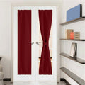 Nicetown Sidelight Door Curtains - Thermal Insulated Blackout Front Door Window Curtains For French Door Small Shade For Side Door Patio Glass Door, Burgundy Red, W12 X L72 Inch, 1 Panel