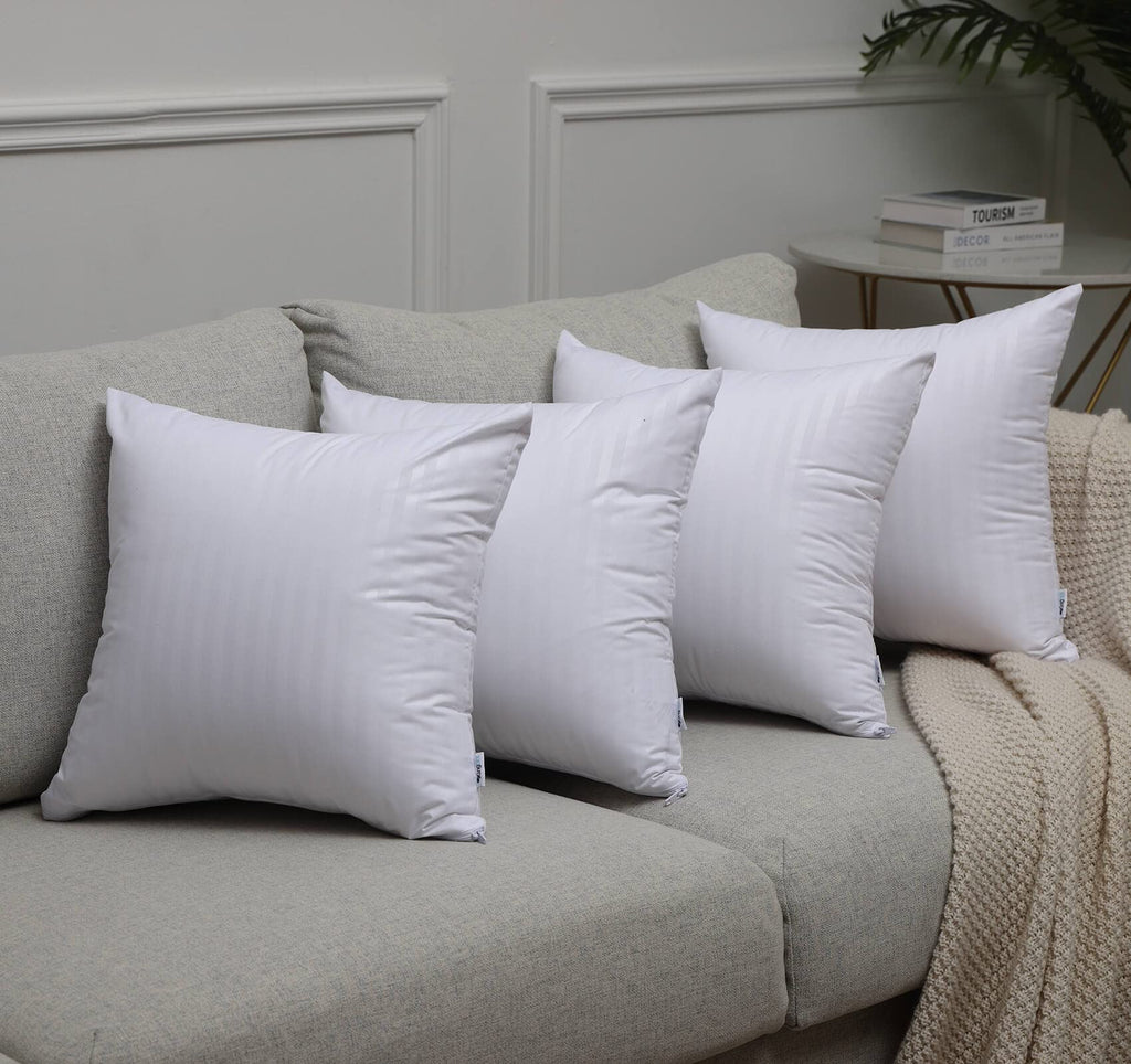 Feather Proof Pillow Protectors 18X18 Waterproof Cover For Goose Down Square Throw Pillows 2 Pack