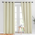 Nicetown Light Block Window Curtains 84' Length - Home Fashion Thermal Insulated Solid Grommet Room Darkening Window Treatments