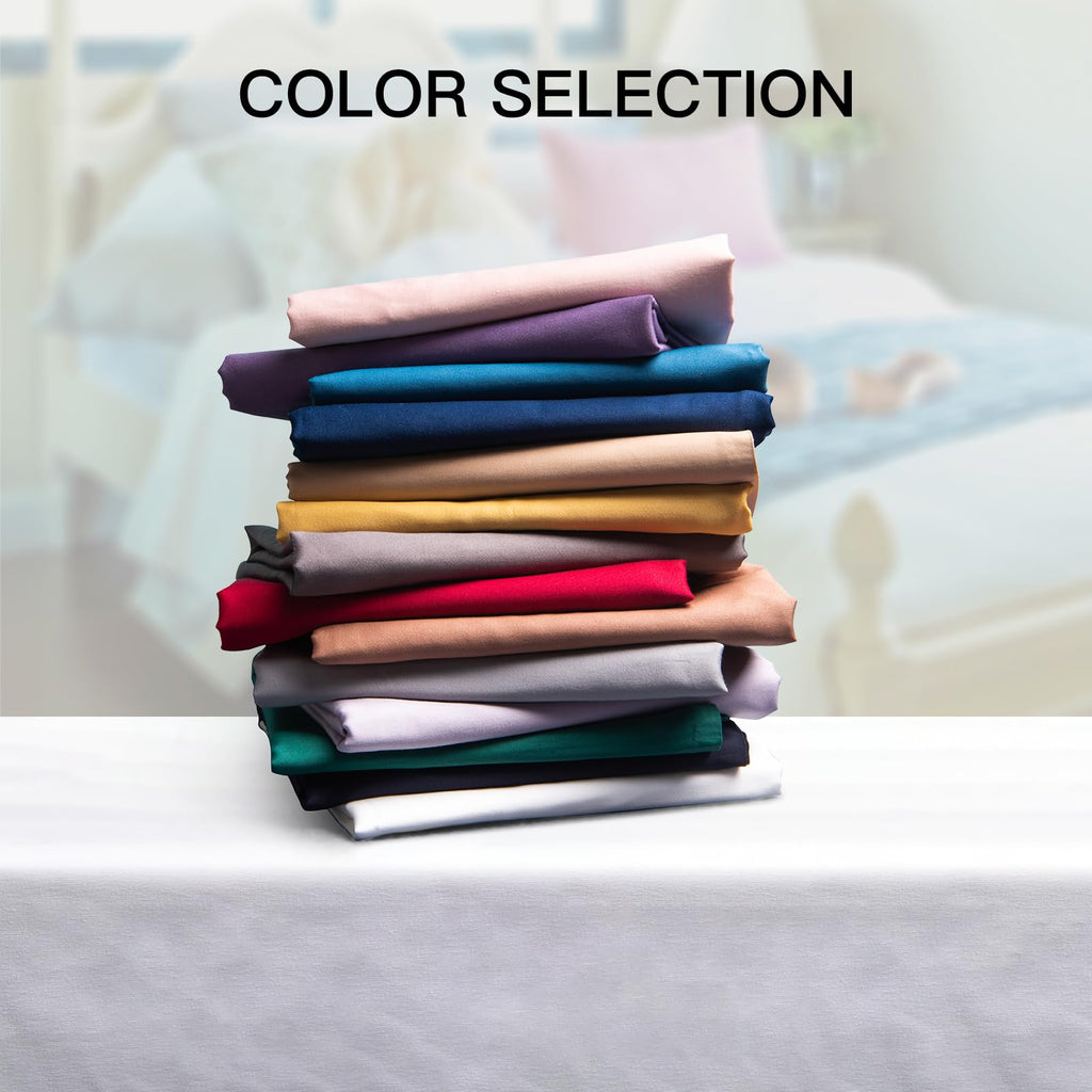 100% Cotton Queen Pillowcases Set Of 2, Deep Dream 600 Thread Count Pillow Cases, 20X30 Inches, Super Soft And Breathable Envelo