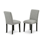 East West Furniture V697Ab106-6 6 Piece Dinette Set Contains A Rectangle Dining Room Table With V-Legs And 4 Shitake Linen Fabric Upholstered Chairs With A Bench, 40X72 Inch, Multi-Color