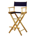Casual Home Directors Chair ,Natural Frame/Navy Canvas,30 - Bar Height
