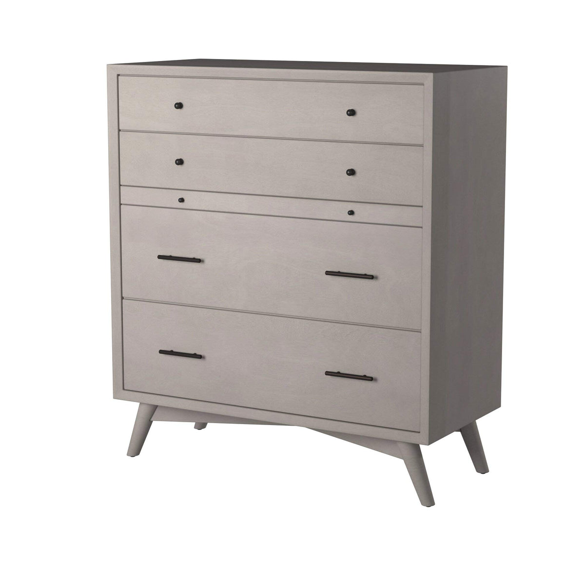 Alpine Furniture Flynn Chest, 38 X 18 X 43, Gray