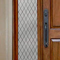 Gila Privacy D  cor Frosted Lattice Sidelights Entryway Residential Window Film DIY Static Cling No Glue No Adhesive 1ft x 6.5ft