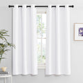 RYB HOME Room Darkening Curtains 63 inch Length 2 Panels, Privacy Short Window Treatment Energy Efficient Living Room Shades, Ru