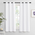 RYB HOME Room Darkening Curtains 63 inch Length 2 Panels, Privacy Short Window Treatment Energy Efficient Living Room Shades, Ru