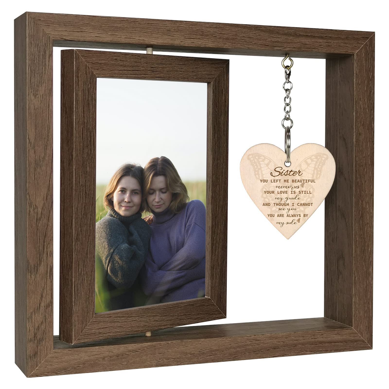 EYITUPC Sympathy Gifts for Loss of Sister Memorial Picture Frame, In Memory of Loved One Gifts Sister Bereavement Gifts