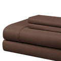 Cathay Home Essentials Ultra Soft Hypoallergenic Wrinkle Resistant Double Brushed Microfiber Bedding Sheet Set, Brown, California King