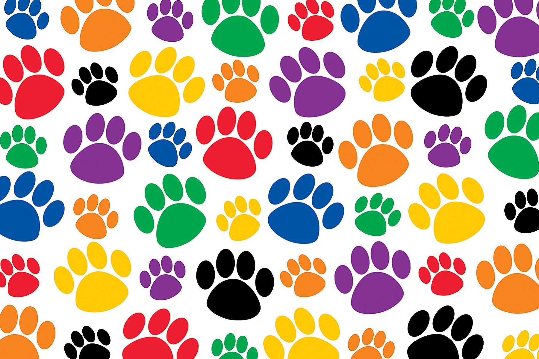 Teacher Created Resources Colorful Paw Prints Postcard (4799), Multi