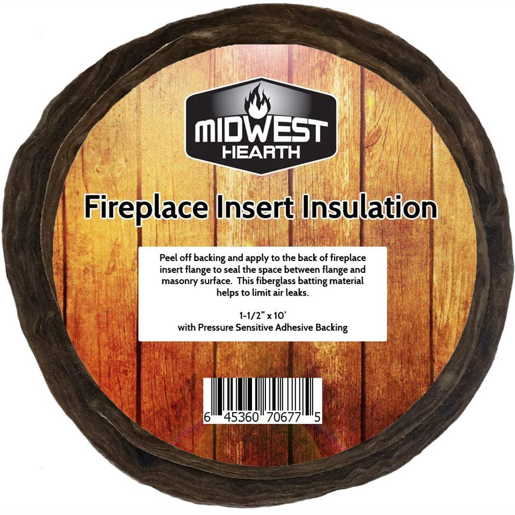 Midwest Hearth Fireplace Insert Insulation 10 Roll w/Self Adhesive Backing