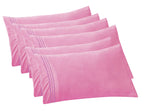 Elegant Comfort 6-Pack Solid Pillowcases 1500 Thread Count Egyptian Quality - Easy Care, Smooth Weave, Wrinkle And Stain Resistant, Easy Slip-On, 6-Piece Set, King Pillowcase, Light Pink