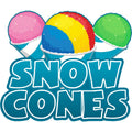 Snow Cones 16' Concession Decal Sign Cart Trailer Stand Sticker Equipment