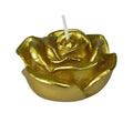Zest Candle 12-Piece Folding Candles, 3-Inch, Metallic Gold Rose