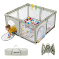 usbettas Foldable Baby Playpen with Mat, 1-Minute Setup, Lightweight Portable Playpen with Carry Bag, 50x50 Indoor Outdoor Safty