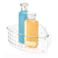 iDesign Plastic Corner Shower Caddy and Bathroom Organizer Basket with Suction Cups - 9  x 7  x 3.5 , Clear