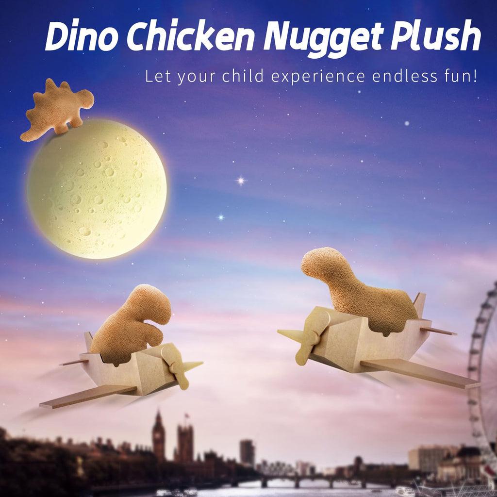 Tvvpgg Dino Nugget Plush,Large 20 In Dino Nugget Pillow Stuffed Toy, Funny Dino Chicken Nuggets Pillow Gifts For Kids Adults Gir