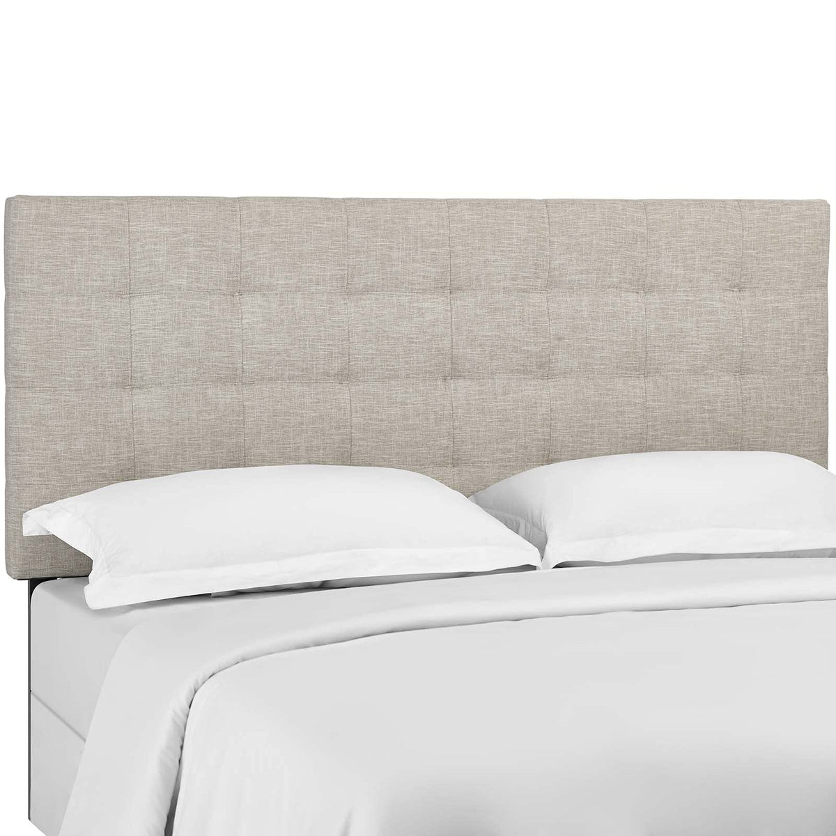 Modway Paisley Upholstered Tufted Linen Fabric Twin Headboard Size In Gray
