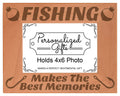 ThisWear Fishing Picture Frame Fishing Makes the Best Memories Fish Gifts Wood Engraved 4x6 Landscape Frame
